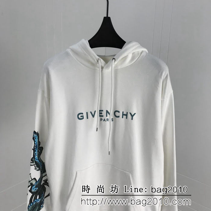GVC紀梵希 18FW官網同步 魔蠍龍紋印花 純棉男款衛衣 ydi1627